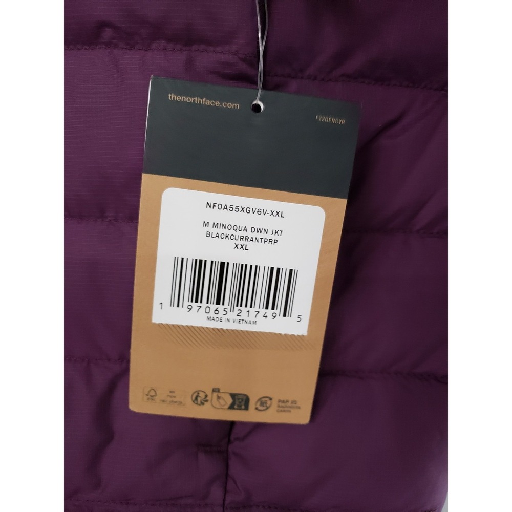 NEW XXL The North Face Minoqua NF0A55XGV6V Puffer Jacket Men's CURRANT Insulated - Picture 3 of 7